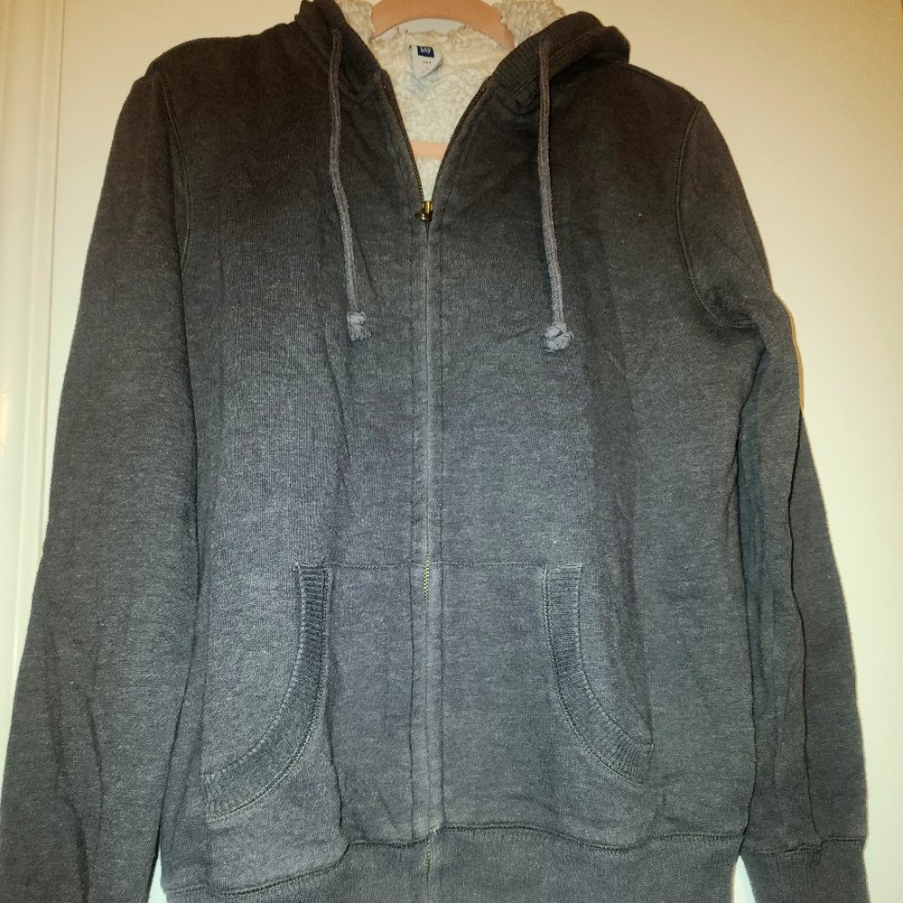 GAP Sherpa-Lined Zip-Up Hoodie
